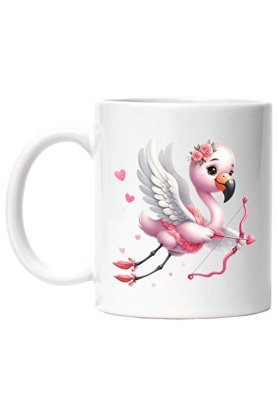 StoryGift Romania Cana cu o pasare Flamingo | ilustratie | trage cu arcul | z...