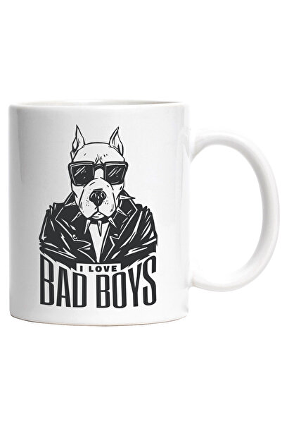 StoryGift Romania Cana Cu Mesaj In Engleza I Love Bad Boys, Pitbull, Caine, Z...