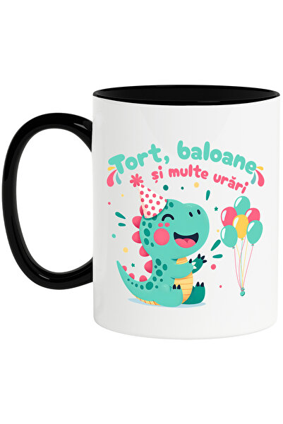 StoryGift Romania Cana Dinozaur fericit, aniversare La Multi ani Tort, baloan...