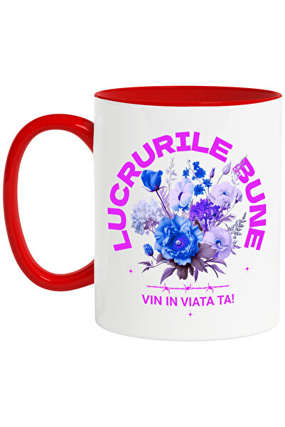 StoryGift Romania Cana cu Buchet De Flori Colorat Text Lucrurile Bune Vin In ...