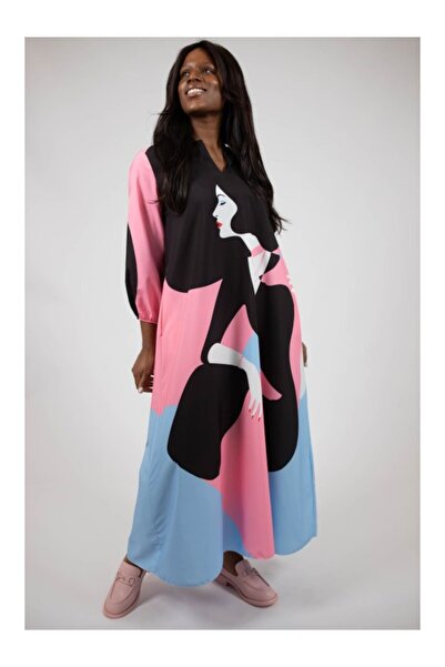 FASHIONLAND ROCHIE MAXI CU BUZUNARE SI MANECA LUNGA RETRO LADY TALIE UNICA Mu...