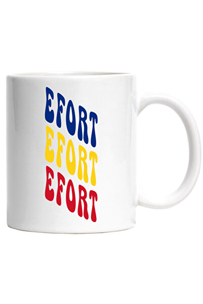 StoryGift Romania Cana Cuvantul Efort, in Culorile Steagului Romaniei, Rosu, ...