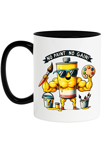 StoryGift Romania Cana cu mesajul "No paint, no gain", profesie, ilustratie, ...