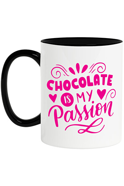 StoryGift Romania Cana cu inimioare si mesajul "Chocolate is my passion" - ci...