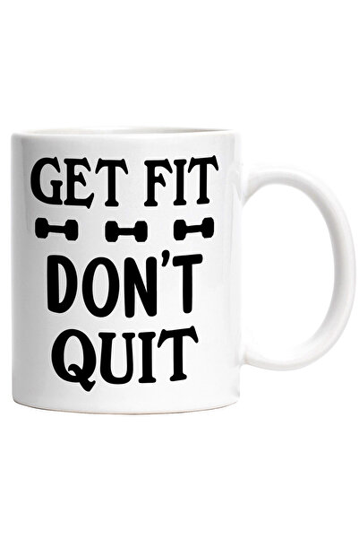 StoryGift Romania Cana cu textul "Get fit, don't quit" - fii in forma/slabest...