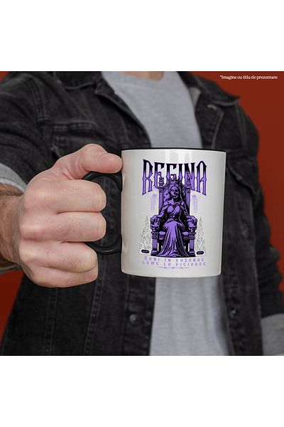StoryGift Romania Mug queen on the throne money in pocket world at your feet, 330ml, Ceramic with Handle, With,STG