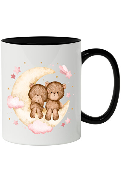 StoryGift Romania Cana Cu Ursuleti, Luna, Nori, Stele, Cometa, Buline, Multic...