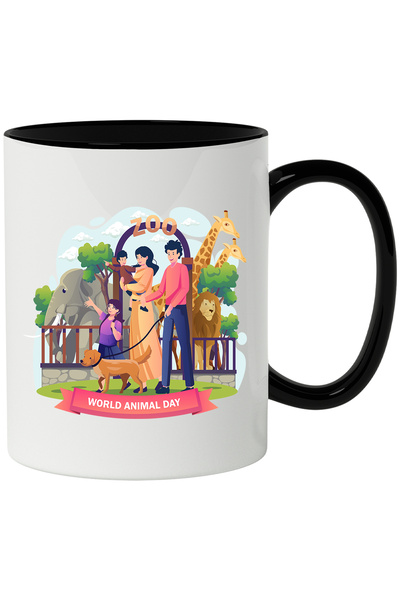 StoryGift Romania Cana Cu Mesaj In Engleza World Animal Day, Zoo, Ziua Animal...