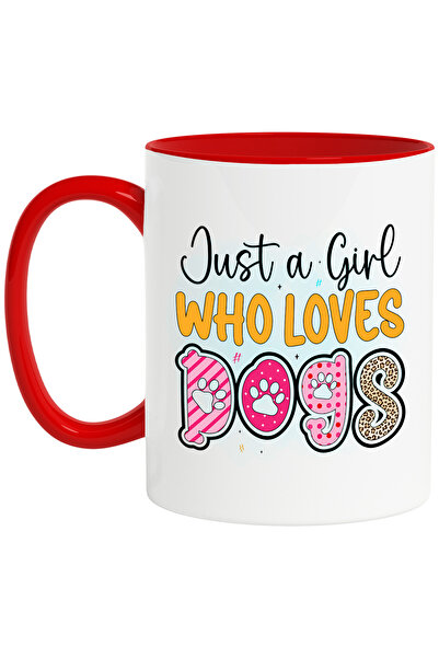 StoryGift Romania Cana cu mesajul "Just a Girl who Loves Dogs", caine, animal...