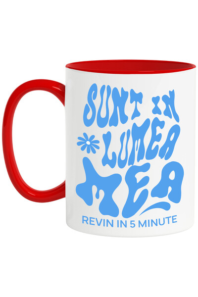 StoryGift Romania Cana cu Mesaj In Limba Romana Iluzie Optiva floare Text Sun...