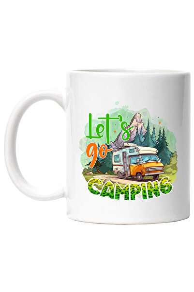 StoryGift Romania Cana cu mesajul "Let's go camping", calatorie, ilustratie, ...