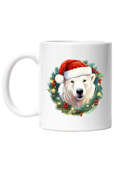 StoryGift Romania Cana cu un urs polar, ilustratie, caciula de Craciun, sarba...