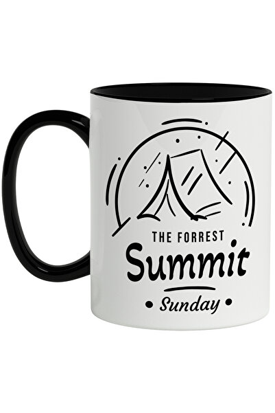 StoryGift Romania Cana Cu mesaj In Engleza The Forrest Summit Sunday, Cort, Stele, Cer, Duminica, , Cu Maner Negru