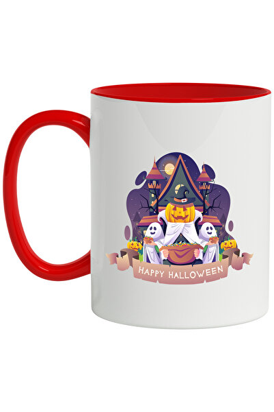 StoryGift Romania Cana Cu Mesaj In Engleza Happy Halloween, Fantome, Dovleac,...