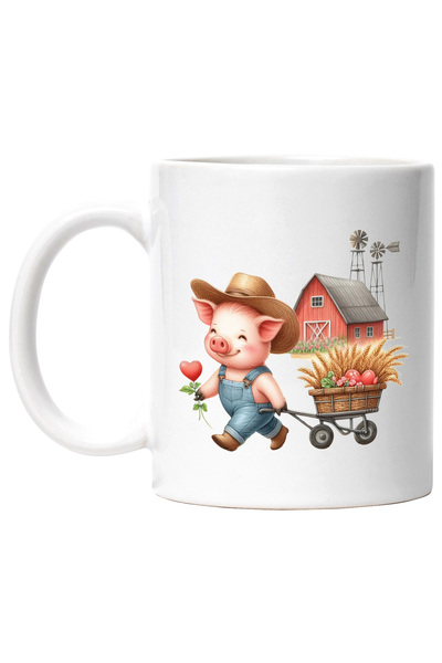 StoryGift Romania Cana cu un porcusor care trage o roaba cu grau, ilustratie,...