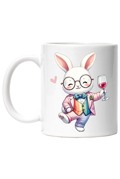 StoryGift Romania Cana cu un iepure care tine un pahar cu vin | ilustratie | ...