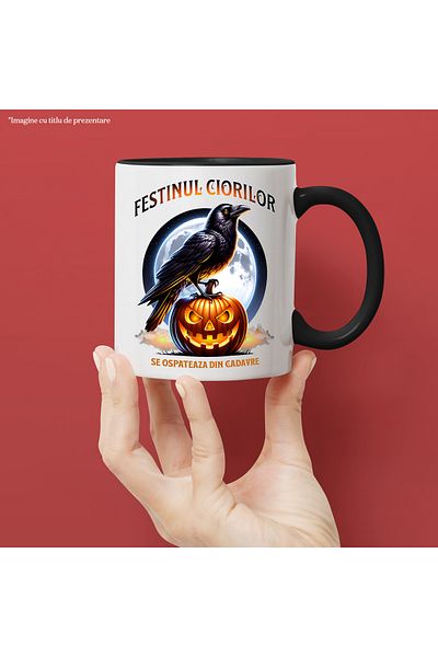 StoryGift Romania The crows feast on corpses mug H4ALLowen, 330ml, Ceramic with Ma, Cu, STG.
