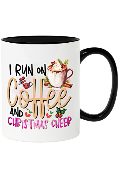 StoryGift Romania Cana cu o ceasca cu cafea cu mesajul "I run on coffee and C...