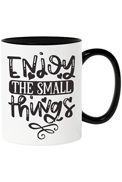 StoryGift Romania Cana cu inimioare si textul "Enjoy the small things" - bucu...