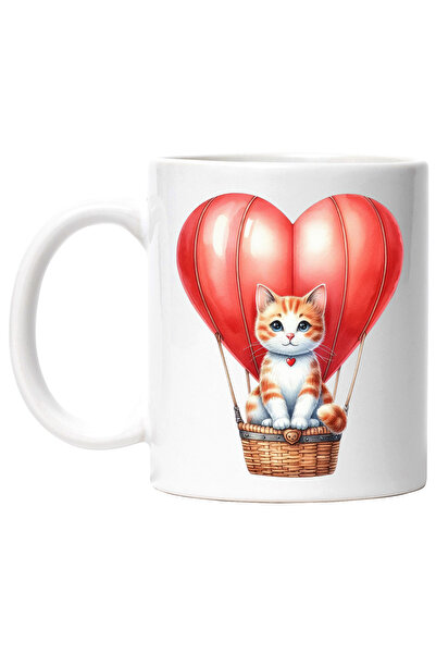 StoryGift Romania Cana cu o pisicuta care se plimba cu un balon cu aer cald, ...