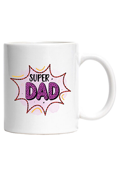 StoryGift Romania Cana cu mesajul "Super dad", tata, ilustratie, tatic, funda...