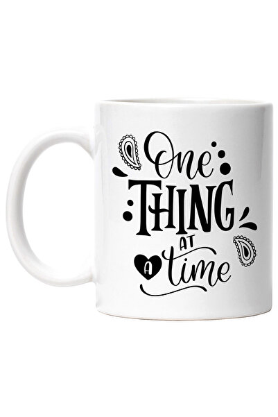 StoryGift Romania Cana cu textul in engleza "One thing at a time" - cate un l...