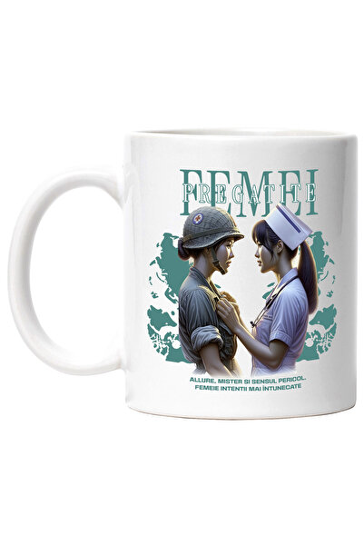 StoryGift Romania Cana Doua Femei Doctor si Soldat Motivational Text Femei Pr...