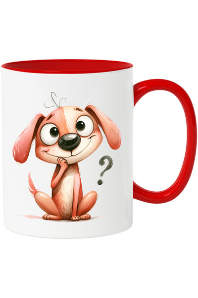 StoryGift Romania Cana cu un catel vesel care sta pe ganduri | ilustratie | s...