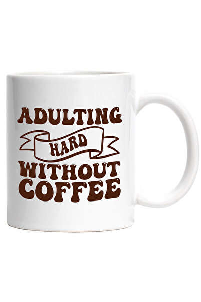 StoryGift Romania Mug with a message that says it's hard to be an adult witho...