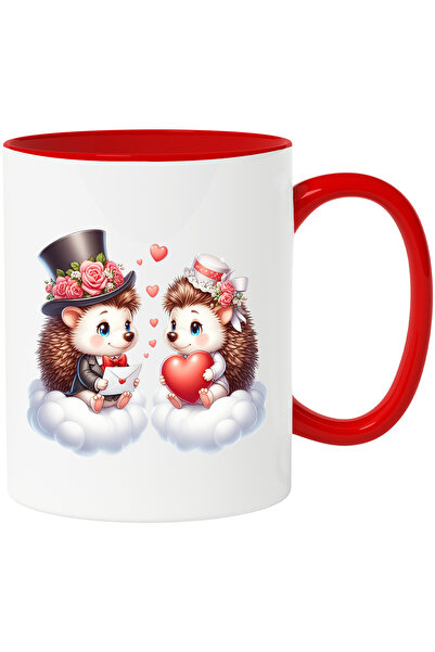 StoryGift Romania Cana cu 2 arici care stau pe norisori | ilustratie | inima ...