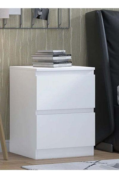 soufa dibaj Nightstand|Bedroom Rustic Side Table Simple Bedside End Table with 2 Storage Drawers For Home