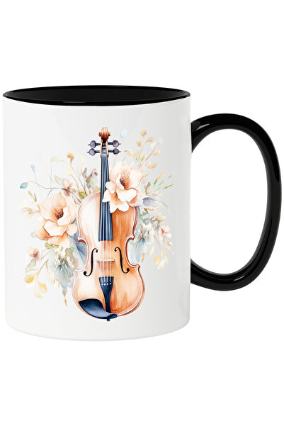 StoryGift Romania Cana cu o vioara | ilustratie | instrument muzical | flori ...