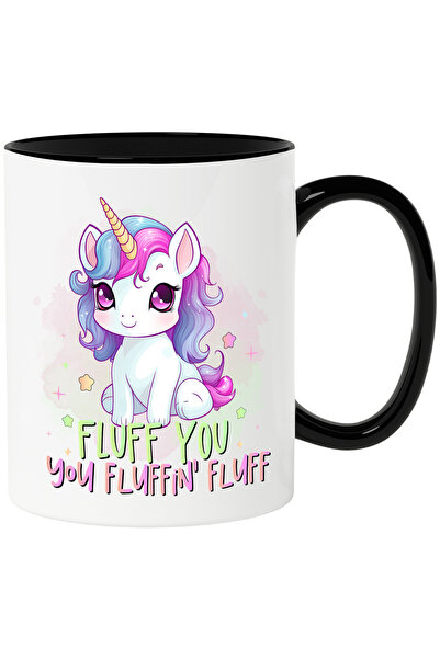 StoryGift Romania Cana cu unicorn cu mesajul "Fluff you, you fluffin' fluff",...