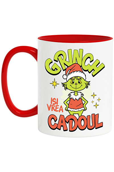 StoryGift Romania Cana cu Grinch In Costum Mos Craciun Text Haios Isi Vrea Ca...