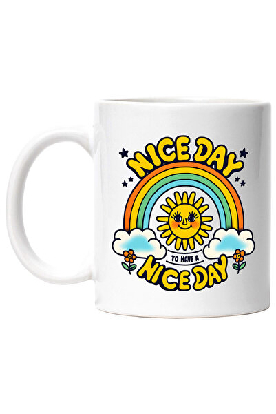 StoryGift Romania Cana cu mesajul "Nice day to have a nice day", ilustratie, ...