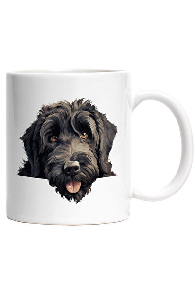 StoryGift Romania Cana cu un catel negru | ilustratie | blanos | limba scoasa...