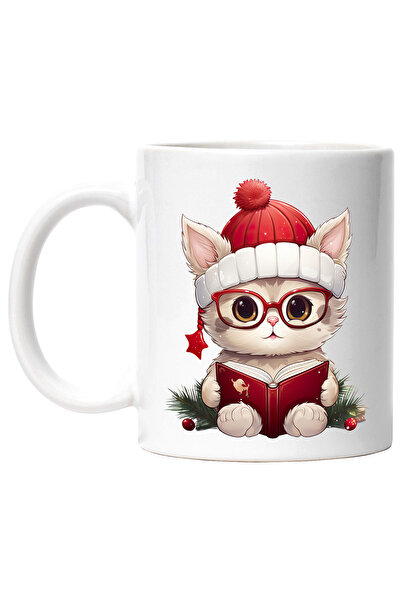 StoryGift Romania Cana cu o pisicuta care tine o carte deschisa | ilustratie ...