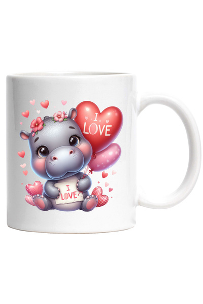 StoryGift Romania Cana cu un pui de hipopotam jucaus | ilustratie | surprins ...