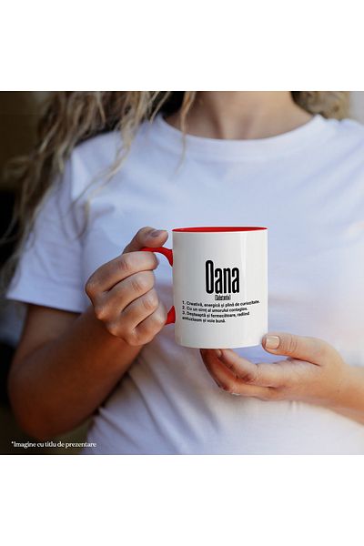 StoryGift Romania Mug With Name Oana, and Motivational Message, Creative, Smart, Curious, Fun, With, STG.