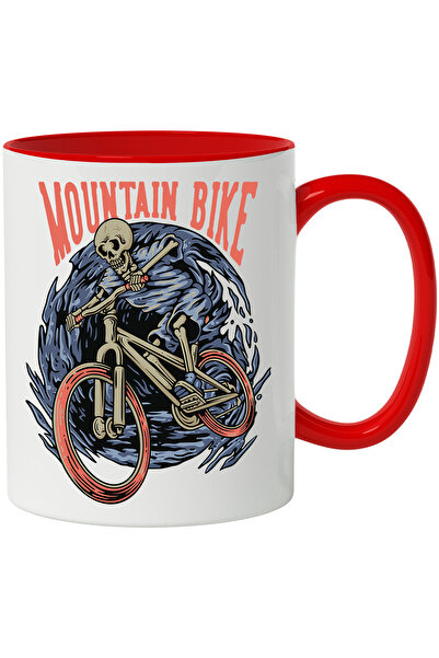 StoryGift Romania Cana Cu Mesaj In Engleza Mountain Bike, Bicicleta, Schelete, Pestera, Sport, Mul, Cu Maner Rosu