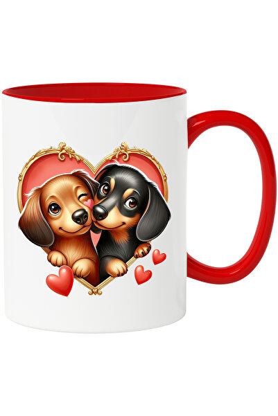 StoryGift Romania Cana cu o catelusa si un catel Dachshund | ilustratie | cad...