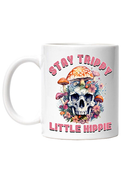 StoryGift Romania Cana cu un craniu cu mesajul "Stay trippy', little hippie",...
