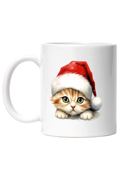 StoryGift Romania Cana cu o pisicuta cu caciula de Craciun | ilustratie | sar...