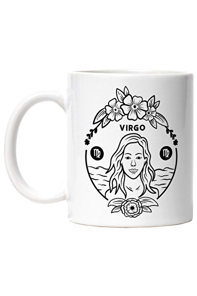 StoryGift Romania Cana cu zodia Fecioara, ilustratie, zodie, astrologie, simb...