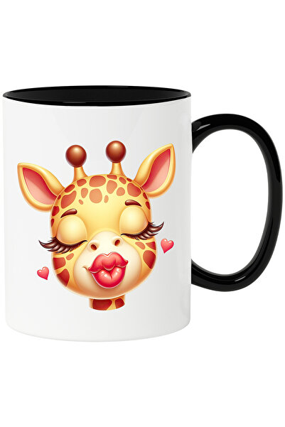 StoryGift Romania Cana cu o girafa care da un pupic | ilustratie | Valentine'...