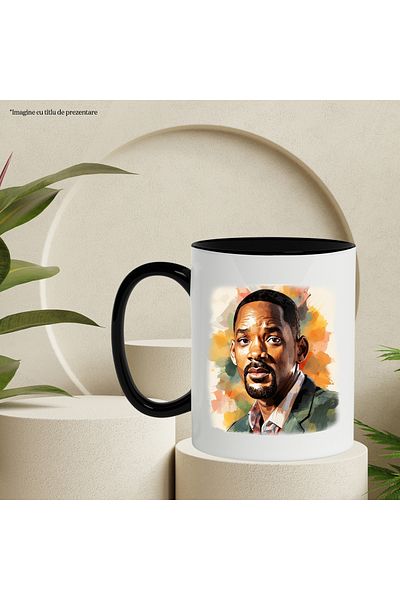 StoryGift Romania Mug With Will Smith, Actor, Celebrity, Movies, Hollywood, Multicolor 330 ml, Sky, With,STG