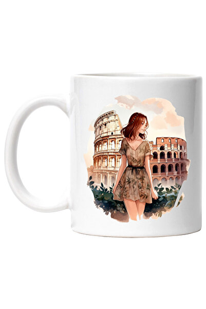 StoryGift Romania Cana cu o fata in fata Colosseumului de la Roma, calatorie,...