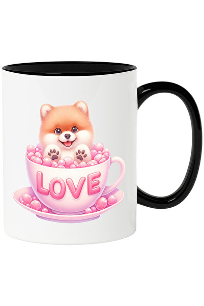 StoryGift Romania Cana cu un catel blanos care sta intr-o ceasca | ilustratie...