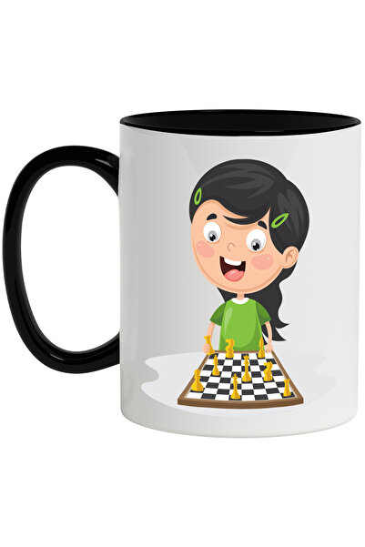 StoryGift Romania Cana Cu Sahist, Hobby, Copil, Tabla De Sah, Piese, Joc, Mul...