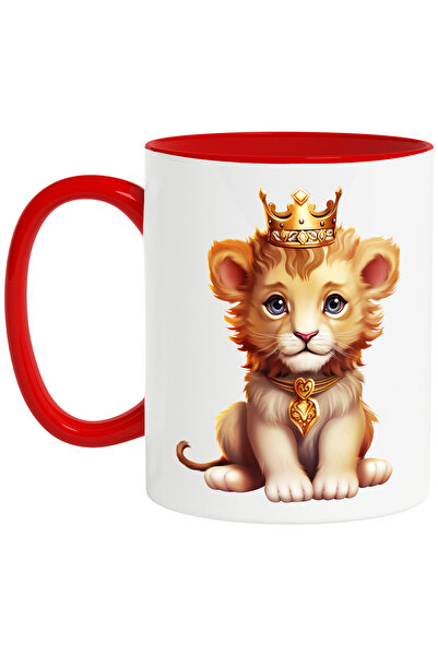 StoryGift Romania Cana cu un pui de leu care poarta o coroana regala | ilustr...